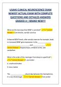 USAHS Clinical Neuroscience Exam Study Guide &vert; Questions & Detailed Answers &vert; Complete Review