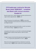 C10 landscape contractor Nevada Exam latest 2026&sol;2027 &ndash; complete test Bank with correct answers Graded A&plus; Masonry paved&comma; bricks&comma; used for walkways and patios are thinner than regular bricks by approximately -1 inch What is the purpose of as built dr