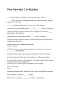 Pool Operator Certification Latest &lpar;2026&sol;2027&rpar; Verified Answers by Experts&NewLine;