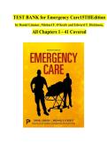 Test Bank For Emergency Care 15th Edition By Daniel Limmer&comma; Michael F&period; O'Keefe & Edward T&period; Dickinson ISBN 9780138339814