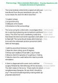 Pharmacology 1 Musculoskeletal Medications &ndash; Practice Questions with Complete Solutions & Explanations