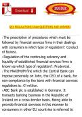 QFA Regulations Exam Questions and Answers &mdash; QFA&comma; Exam questions and answers