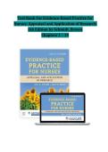 Test Bank For Evidence-Based Practice For Nurses&colon; Appraisal & Application Of Research 6th Edition By Nola A&period; Schmidt & Janet M&period; Brown ISBN 9781284296532