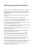 Swimming pool operator certification Questions with Verified Answers &lpar;2026&sol;2027&rpar;&NewLine;