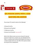QFA Pensions Sample Paper 1 &mdash; QFA&comma; Sample examination questions and answers
