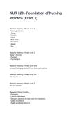 NUR 320 - Foundation of Nursing Practice &lpar;Exam 1&rpar; Latest &lpar;2026&sol;2027&rpar; Verified Answers by Experts