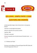 QFA Loans Sample Paper 1 &mdash; QFA&comma; Sample examination questions and answers