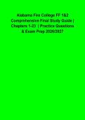 Alabama Fire College FF 1 & 2 Comprehensive Final 2026&ndash;2027 &vert; Chapters 1&ndash;23 Firefighter I & II Complete Study Guide