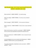 ELECTRICIAN FINAL TEST STUDY GUIDE QUESTIONS WITH&NewLine;CORRECT ANSWERS 2025-2026