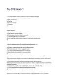 NU 320 Exam 1 Latest &lpar;2026&sol;2027&rpar; Verified Answers by Experts&NewLine;