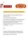QFA Regulation Sample Paper 1 &mdash; QFA&comma; Sample examination paper with graded A&plus; result
