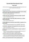 Concrete Batch Plant Operator Exam&NewLine;Study Guide&NewLine;150 Practice Questions and Answers  verified latest update 2026 for guaranteed success &vert;  FDOT &sol; CTQP Batch Plant Operator Prep&NewLine;