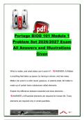 Portage BIOD 101 Module 1 Problem Set 2026&sol;2027 &vert; 40&plus; Questions & Answers &vert; Biomolecules&comma; DNA & RNA&comma; Cells&comma; Membrane Transport & Diffusion &vert; Portage Learning