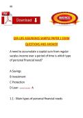 QFA Life Assurance Sample Paper 1 &mdash; QFA&comma; Sample examination questions and answers