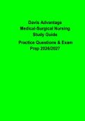 Davis Advantage for Understanding Medical-Surgical Nursing 2026&ndash;2027 &vert; Complete Study Guide&comma; Practice Questions & Exam Prep&NewLine;