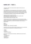 NURS 3517 - TEST 2 Latest &lpar;2026&sol;2027&rpar; Verified Answers by Experts&NewLine;