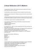 Critical Reflection &lpar;3517&rpar; Midterm Questions with Verified Answers &lpar;2026&sol;2027&rpar;&NewLine;