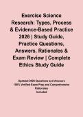 Exercise Science Research&colon; Types&comma; Process & Evidence-Based Practice 2026 &vert; Study Guide&comma; Practice Questions&comma; Answers&comma; Rationales & Exam Review