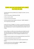 FLORIDA CAM EXAM AND ANSWERS WITH CORRECT&NewLine;SOLUTIONS 2025-2026