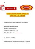 QFA Pensions Sample Paper 2 &mdash; QFA&comma; Sample examination questions and answers