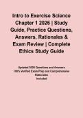 Intro to Exercise Science Chapter 1 2026 &vert; Study Guide&comma; Practice Questions&comma; Answers&comma; Rationales & Exam Review&NewLine;&NewLine;