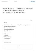 QFA Regs - Sample Paper 1 Questions With Correct Answers