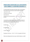 PEDIATRICS HESI Exam 2025&sol;2026&colon; All Questions and Correct Answers Graded A&plus;