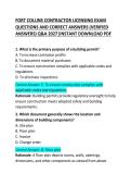 Fort Collins Contractor Licensing Exam Questions and Correct Answers