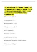 NUR172 INTRAVENOUS THERAPY&NewLine;BUNDLED EXAMS PACKAGE &lpar;NEW&NewLine;VERSION 2026&sol;2027&rpar; COMPLETE&NewLine;QUESTIONS AND SOLUTIONS&NewLine;GRADED A&plus;