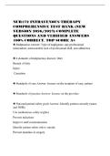 NUR172 INTRAVENOUS THERAPY&NewLine;COMPREHENSIVE TEST BANK &lpar;NEW&NewLine;VERSION 2026&sol;2027&rpar; COMPLETE&NewLine;QUESTIONS AND VERIFIED ANSWERS&NewLine;100&percnt; CORRECT&period; TOP SCORE A&plus;