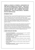 MEDICAL-SURGICAL NURSING&colon; ASSESSMENT OF &NewLine;THE MUSCULOSKELETAL SYSTEM &mdash; PRACTICE &NewLine;ACTUAL EXAM &lbrack;QUESTION 1-200&rsqb; AND ANSWERS &NewLine;UPDATED 2026&sol;2027 &vert; 100&percnt; VERIFIED &vert; DETAILED &NewLine;RATIONALES &ndash; PASS GUARANTEED A&plus; GRADED &vert; &NewLine;INSTANT DOWNLOAD 