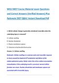 WGU D027 Course Material exam Questions &NewLine;and Correct Answers &lpar;Verified Answers&rpar; Plus &NewLine;Rationale 2027 Q&A&vert; Instant Download Pdf