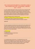 NSG 3100 EXAM FUNDAMENTAL CONCEPTS & SKILLS &NewLine;FOR NURSING PRACTICE 1 EXAM PREP &vert; VERIFIED &NewLine;Q&A &ndash; GALEN