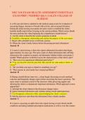 NSG 3160 EXAM HEALTH ASSESSMENT ESSENTIALS &NewLine;EXAM PREP &vert; VERIFIED Q&A &vert; GALEN COLLEGE OF &NewLine;NURSING 
