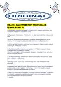 MBA 703 EVALUATION TEST ANSWERS AND QUESTIONS SET A&period;pdf