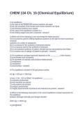 CHEM 134 Ch&period; 15 &lpar;Chemical Equilibrium&rpar;&period; Questions with Solutions