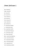 Chem 134 Exam 1&period; Questions and Answers