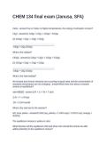 CHEM 134 final exam &lpar;Janusa&comma; SFA&rpar;&period; Questions with Solutions 2026