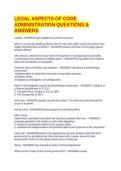 LEGAL ASPECTS OF CODE ADMINISTRATION QUESTIONS & ANSWERS&NewLine;&NewLine;