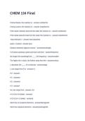 CHEM 134 Final&period; Questions and Answers