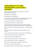 FUNDAMENTALS OF CODE ENFORCEMENT QUESTIONS & ANSWERS
