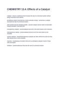 CHEMISTRY 13&period;4&period; Effects of a Catalyst&period; Questions with Solutions