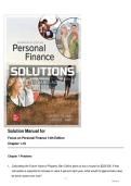 Solution Manual For Focus On Personal Finance 14th Edition By Jack R&period; Kapoor&comma; Les R&period; Dlabay&comma; Robert J&period; Hughes & Melissa M&period; Hart Chapters 1-19 Complete ISBN 9781264101597