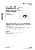 OCR AS Mathematics B MEI June 2026 H630-02 Pure Mathematics and Statistics Question Paper