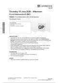 OCR A Level Mathematics B MEI June 2026 H640-03 Pure Mathematics and Comprehension Question Paper