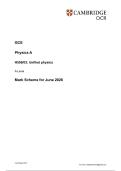 OCR A Level June 2026 Physics A Paper 3 Mark Scheme