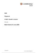 OCR AS Level June 2026 Physics A Paper 1 Mark Scheme