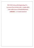 WGU D115 Advanced Pathophysiology Pre&NewLine;Assessment Exam & Study Guide &ndash; Complete Q&A &NewLine;with Verified Answers & Detailed Rationales &NewLine;&lpar;2026&sol;2027&rpar; &ndash; A&plus; Grade Guaranteed 
