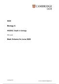 OCR AS Level June 2026 Biology A Paper 2 Mark Scheme