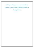 ATI Capstone Pre-Assessment Exam 2026&colon; Actual &NewLine;Questions&comma; Verified Answers & Detailed Rationales for &NewLine;Nursing Students